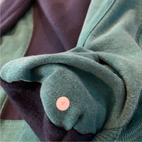 RARE Lululemon Heathered Green Teal / Navy Blue Inkwell Scuba II 4 - Picture 4 of 10